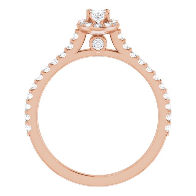 oval-14K Rose gold