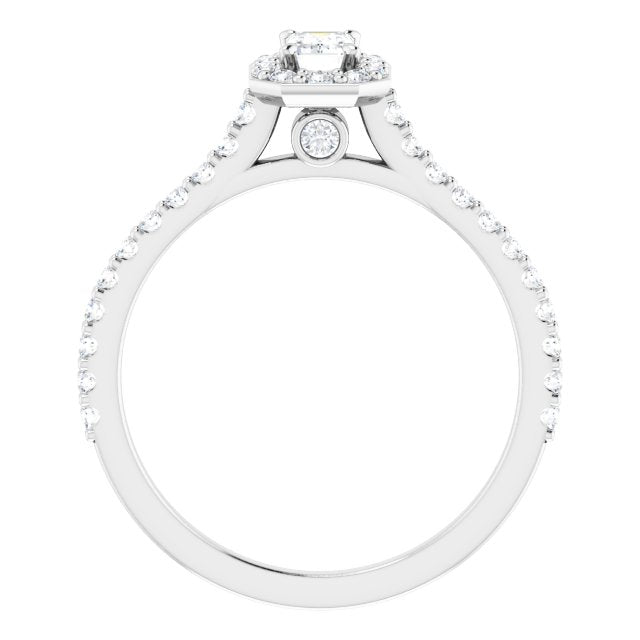 emerald-10K White gold