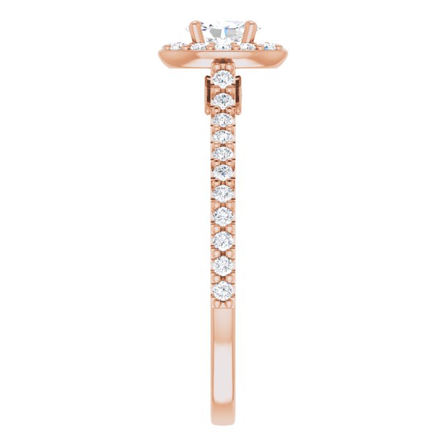 oval-14K Rose gold