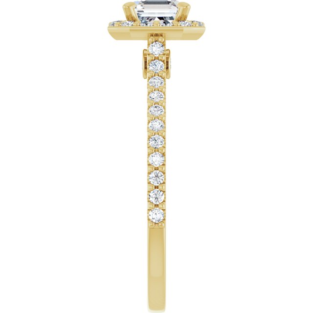 asscher-10K Yellow gold