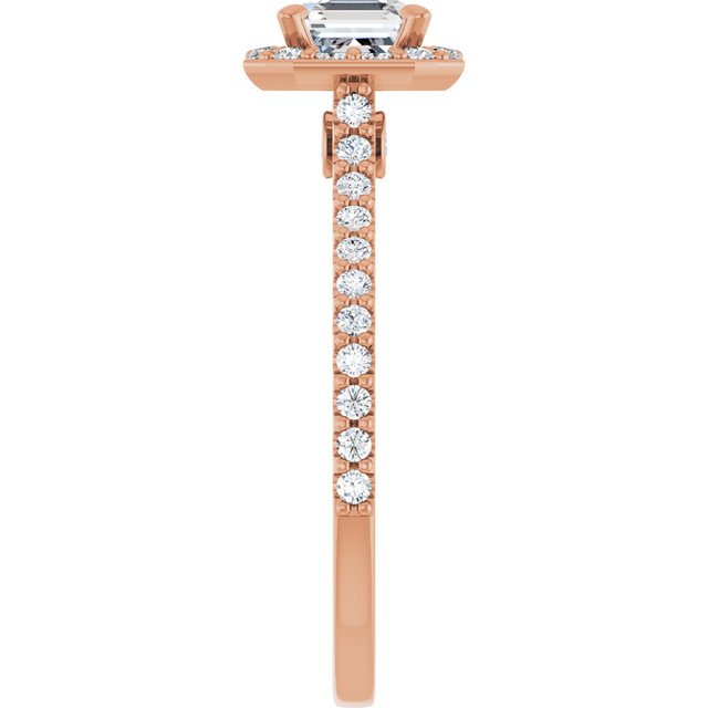 asscher-14K Rose gold