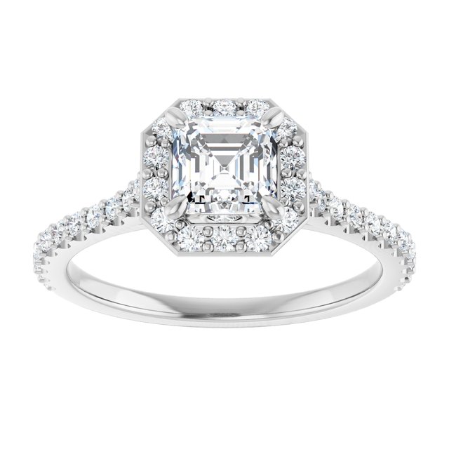 asscher-14K White gold