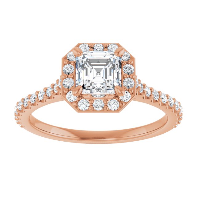 asscher-10K Rose gold