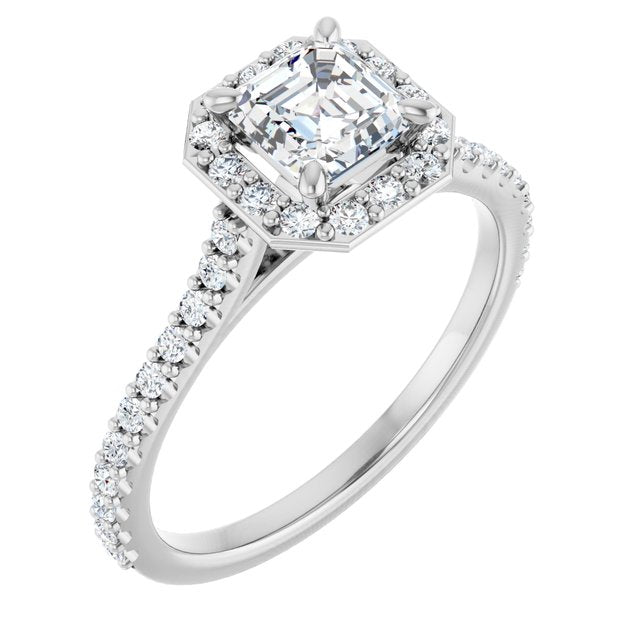 asscher-14K White gold
