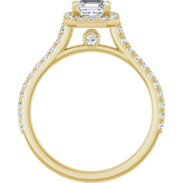asscher-18K Yellow gold
