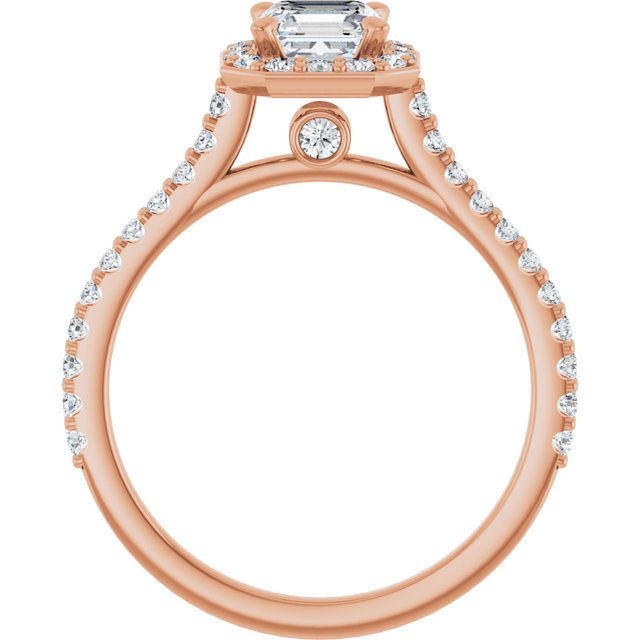 asscher-14K Rose gold