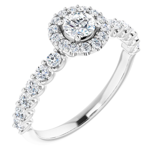 round-14K White gold