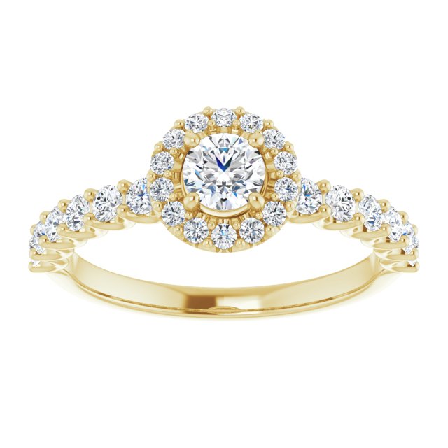 round-14K Yellow gold