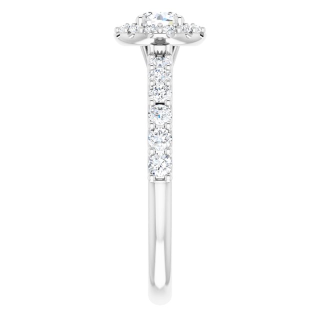 round-14K White gold