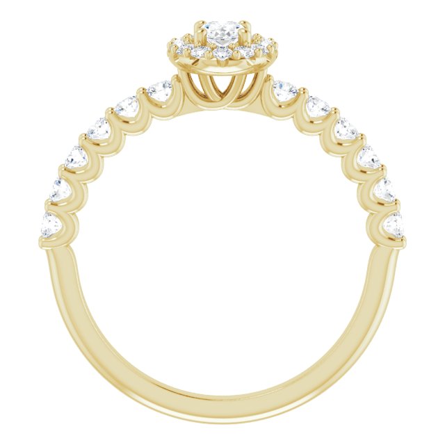 oval-10K Yellow gold