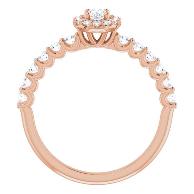 oval-10K Rose gold