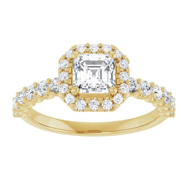 asscher-10K Yellow gold