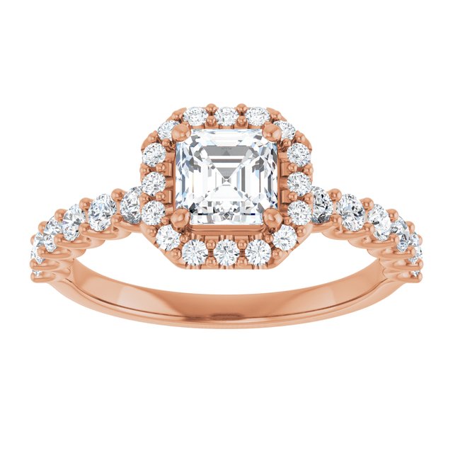 asscher-18K Rose gold