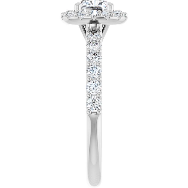 cushion-10K White gold