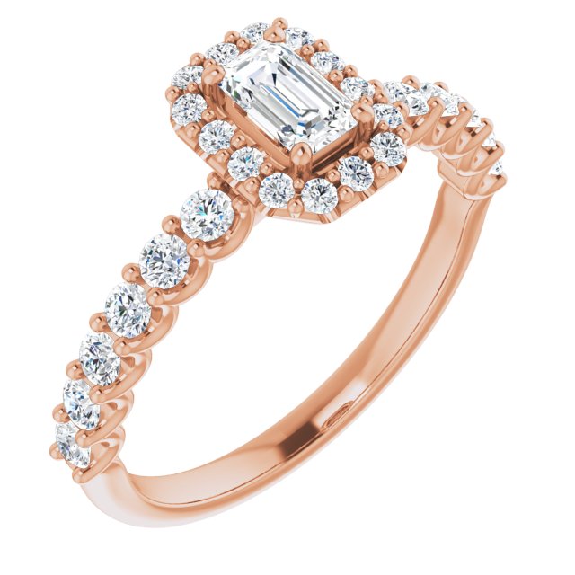 emerald-14K Rose gold
