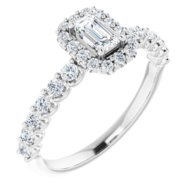 emerald-14K White gold