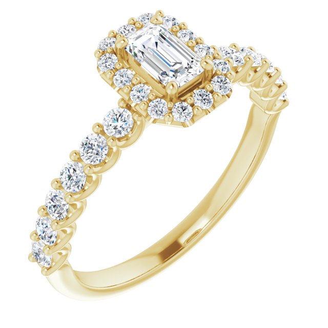 emerald-14K Yellow gold