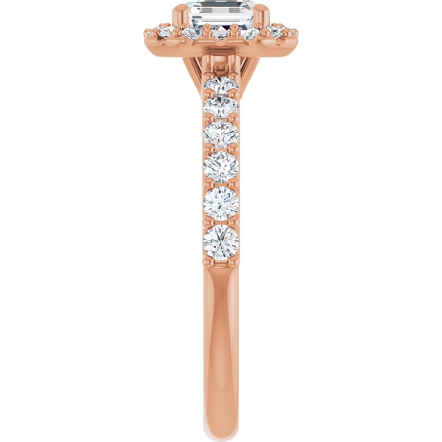 asscher-10K Rose gold
