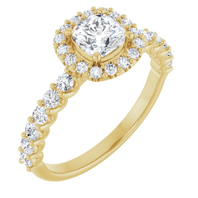 cushion-10K Yellow gold