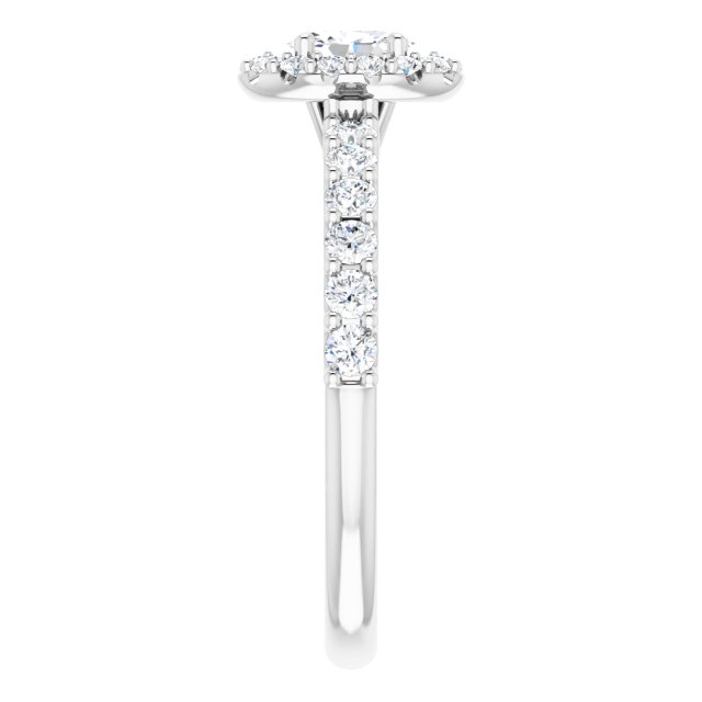 oval-14K White gold
