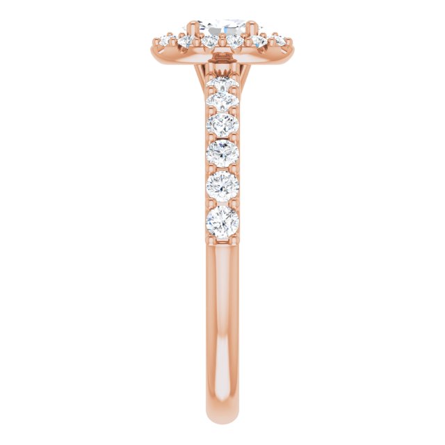 oval-14K Rose gold