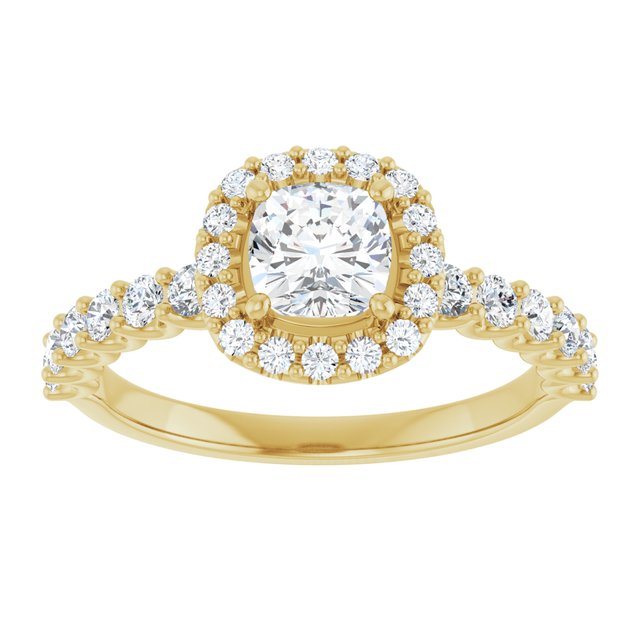 cushion-10K Yellow gold