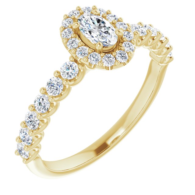 oval-10K Yellow gold