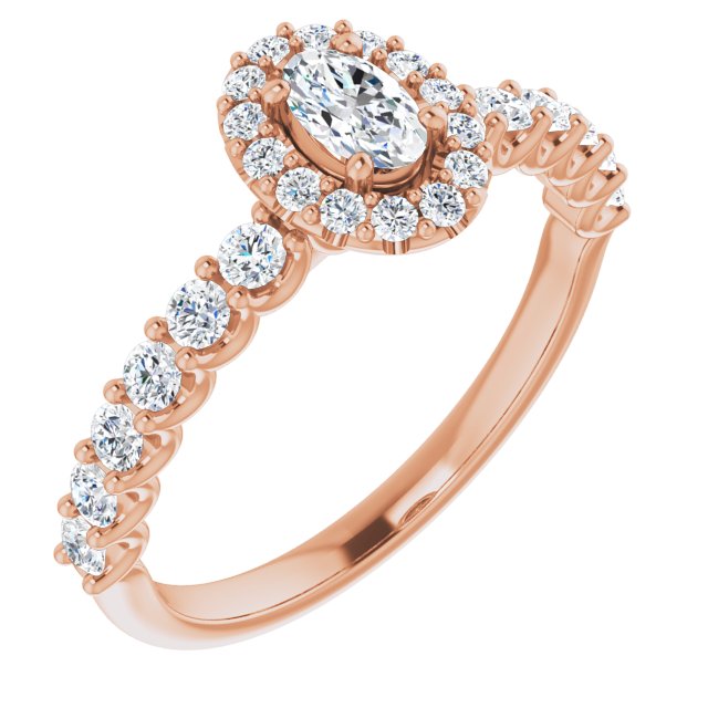 oval-18K Rose gold