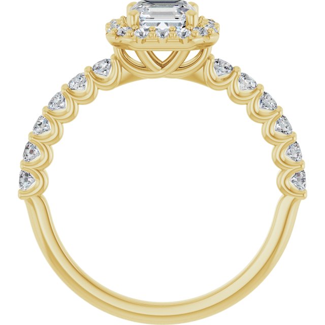 asscher-14K Yellow gold