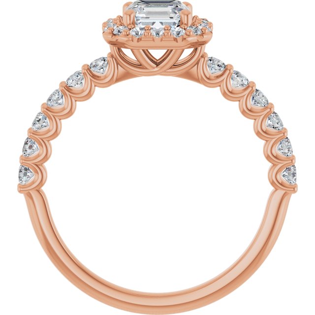 asscher-10K Rose gold