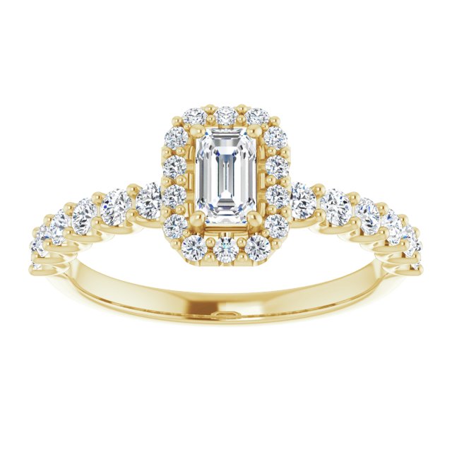 emerald-14K Yellow gold