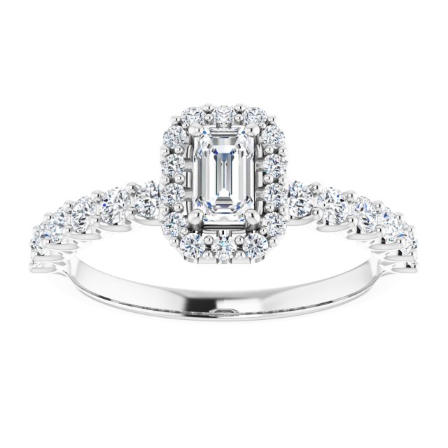 emerald-14K White gold
