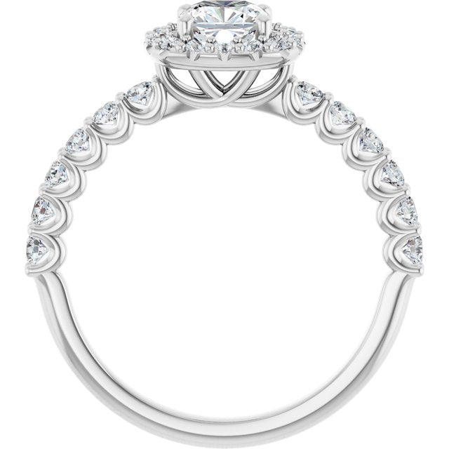 cushion-10K White gold