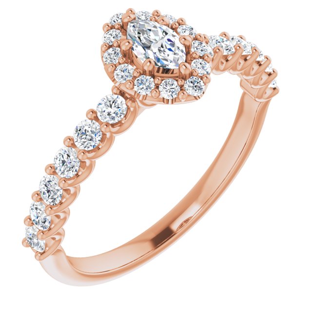 marquise-10K Rose gold
