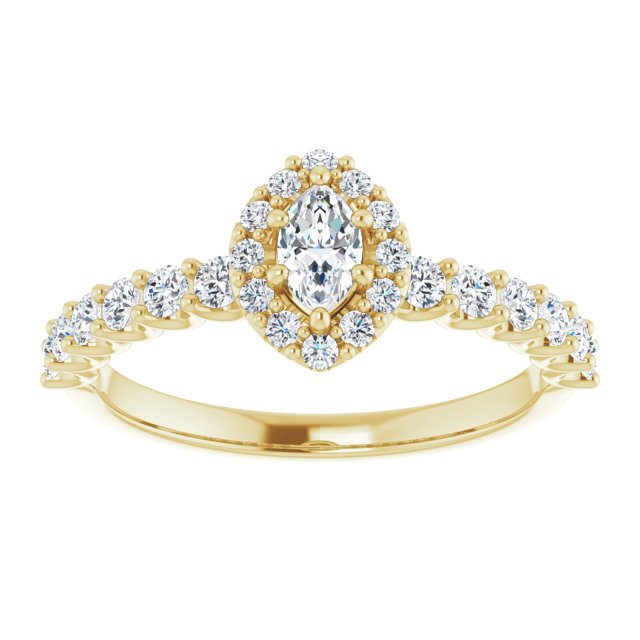 marquise-14K Yellow gold