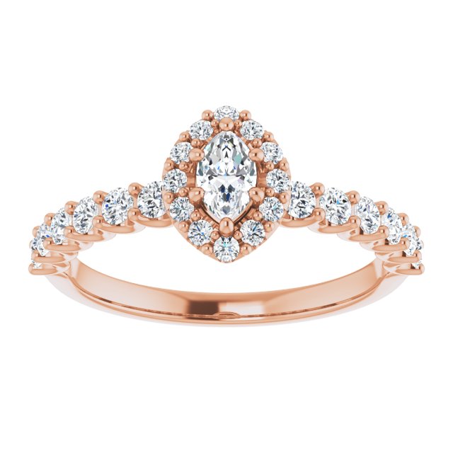 marquise-18K Rose gold