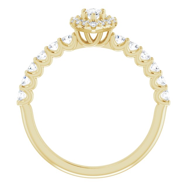 pear-14K Yellow gold