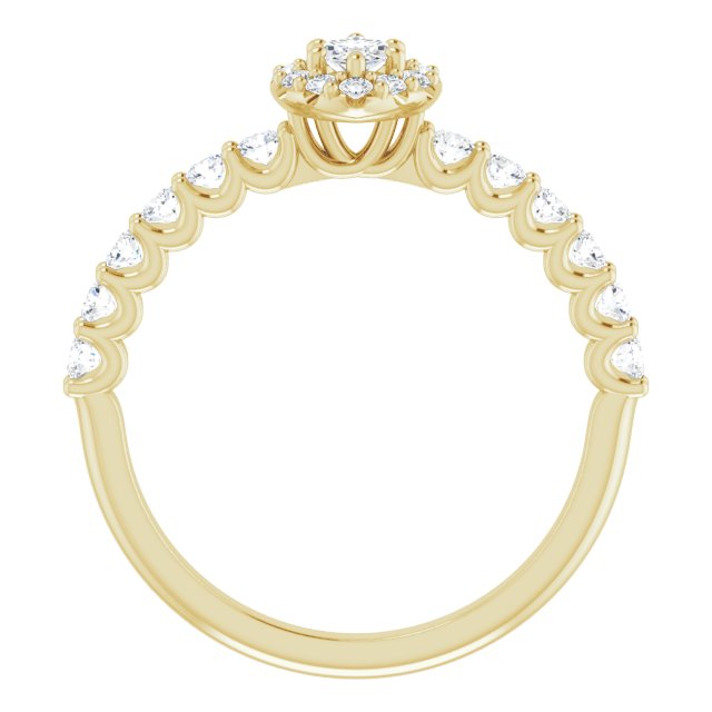 marquise-10K Yellow gold