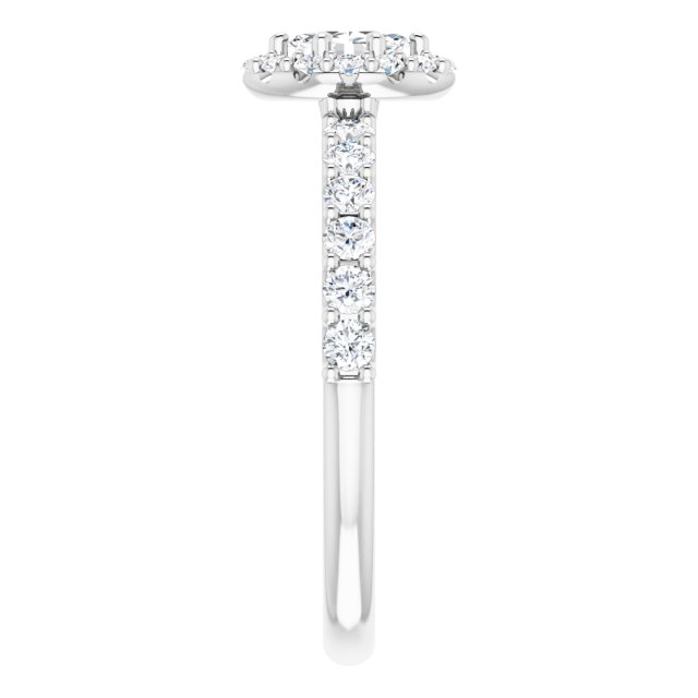 marquise-10K White gold