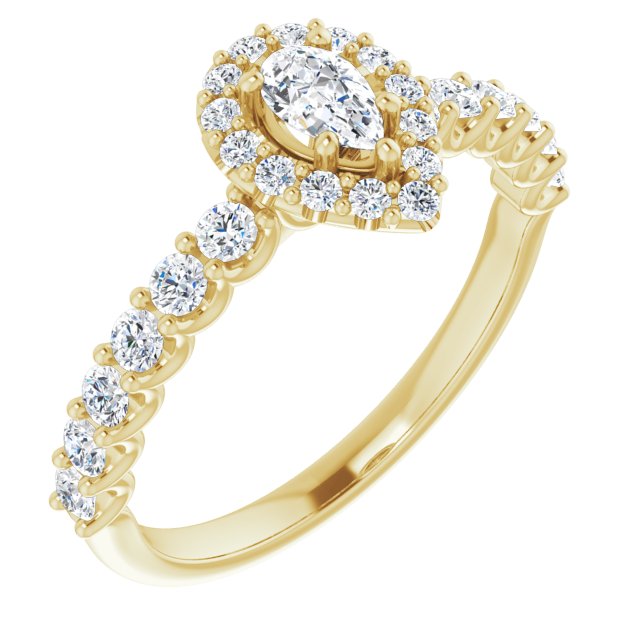 pear-14K Yellow gold
