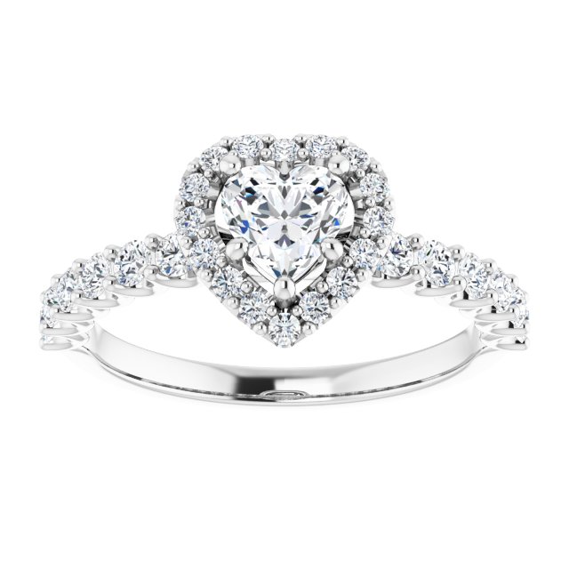 heart-14K White gold