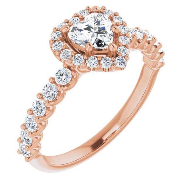 heart-14K Rose gold