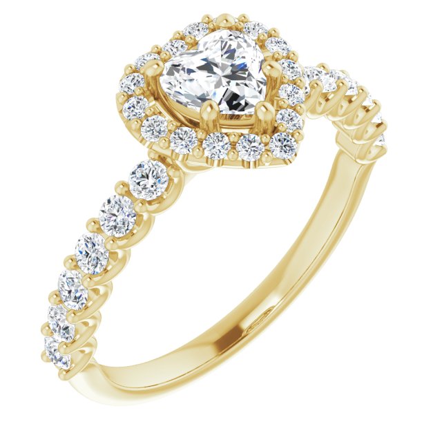 heart-10K Yellow gold