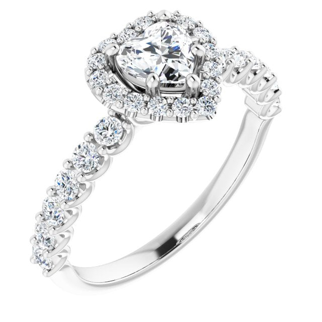 heart-14K White gold