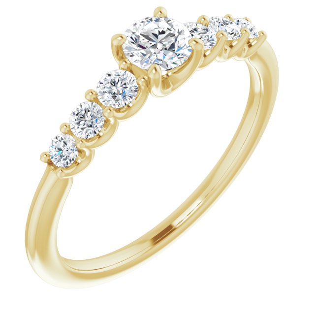 round-14K Yellow gold