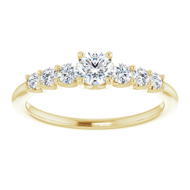 round-14K Yellow gold
