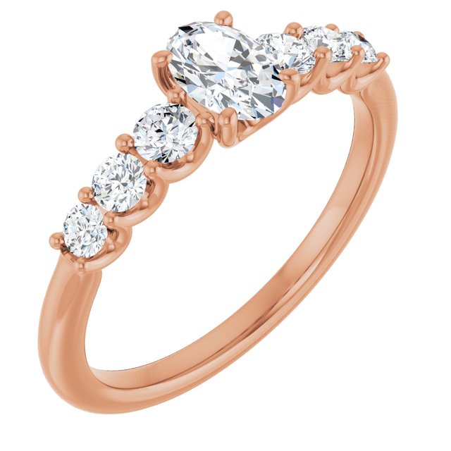 oval-10K Rose gold
