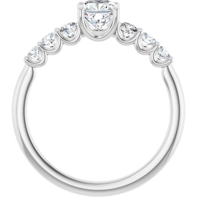 cushion-14K White gold