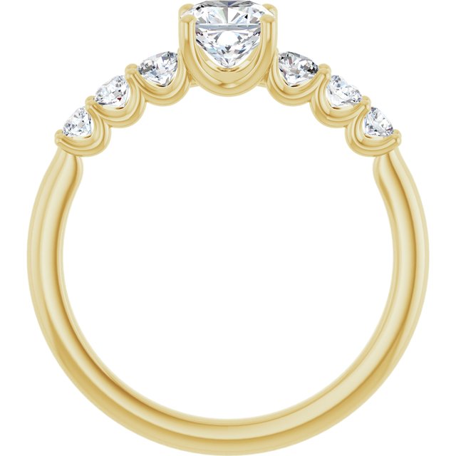 cushion-14K Yellow gold