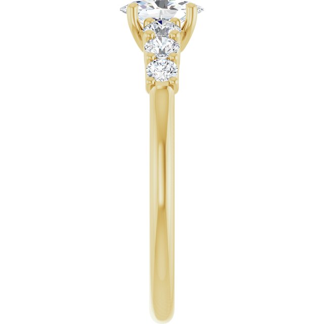 oval-10K Yellow gold